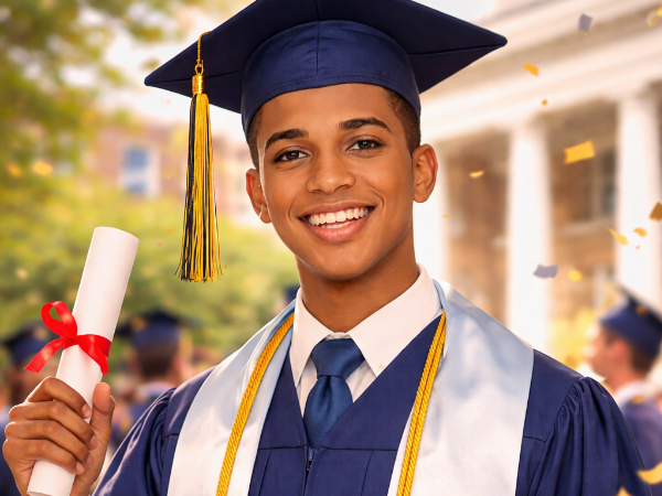 OCPS Graduate celebrating success - vocational training Ghana